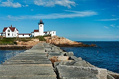 Eastern Point Light View from Jetty, Gloucester, Massachusetts